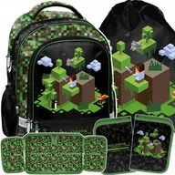 Plecaki szkolne i tornistry - Plecak Minecraft Szkolny Zestaw 3 ele. Gaming Gry Do 1 Klasy Dla Chłopaków - miniaturka - grafika 1