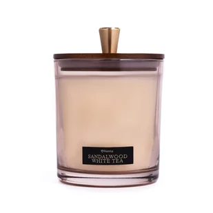 HOMLA WOODY BLEND Świeca zapachowa Sandalwood White Tea 380 g - Świece - miniaturka - grafika 1
