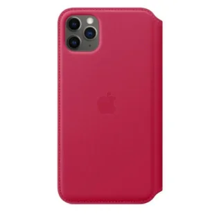 APPLE Skórzane etui folio do iPhone 11 Pro Max malinowe - Etui i futerały do telefonów - miniaturka - grafika 2