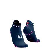 Skarpetki sportowe męskie - COMPRESSPORT Skarpetki do biegania krótkie ProRacing Socks V4 mood indigo/magenta - miniaturka - grafika 1
