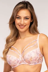 Biustonosz półusztywniany Unikat Lori peach-wzór - Biustonosze - miniaturka - grafika 1