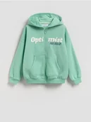 Bluzy dla chłopców - Reserved - Rozpinana bluza oversize - jasnoturkusowy - miniaturka - grafika 1