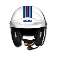 Kaski do sportów motorowych - Kask otwarty z interkomem Sparco RJ-I Martini Racing Stripe (FIA) - miniaturka - grafika 1