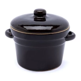 Garnek kamionkowy na smalec z pokrywką 0,5 l - Beczki - miniaturka - grafika 1