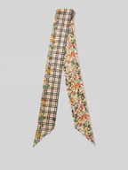 Apaszki i szaliki damskie - Jedwabna chusta z kwiatowym wzorem na całej powierzchni - miniaturka - grafika 1