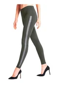 Legginsy - Falke Legginsy w kolorze khaki - miniaturka - grafika 1