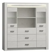 Witryny - Witryna z szufladami w kolorze kraft biały Z4-W54 - miniaturka - grafika 1