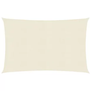 vidaXL Żagiel przeciwsłoneczny, 160 g/m, kremowy, 3x6 m, HDPE vidaXL - Parasole ogrodowe - miniaturka - grafika 1