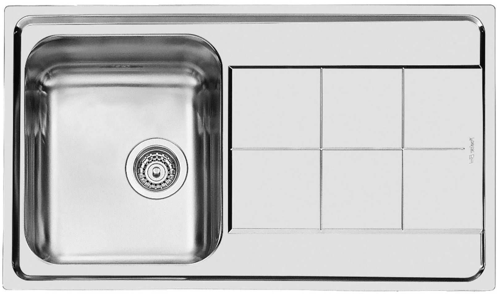Foster Zlewozmywak 2181062 KS SINK 860x500 1 LH/B+DR - Zlewozmywak jednokomorowy z lewym ociekaczem