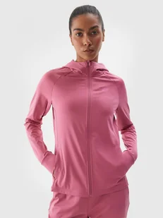 Damska bluza treningowa 4F 4FWAW24TFSWF406 - różowa - Bluzy sportowe damskie - miniaturka - grafika 1