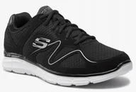 Buty sportowe męskie - Skechers Buty Męskie Sportowe Satisfaction Flash Czarne 44 Eu - miniaturka - grafika 1