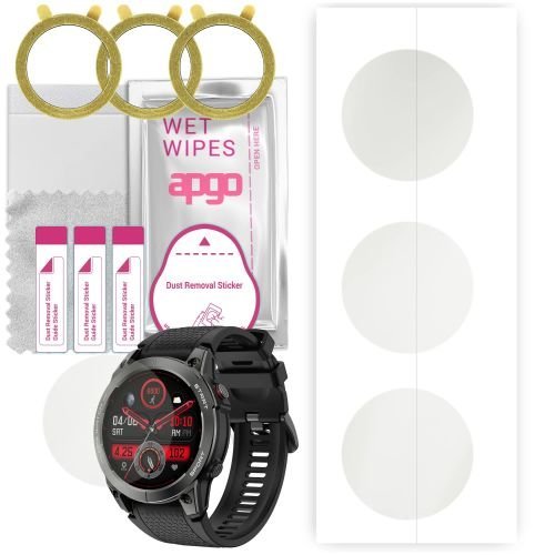 3x folia ochronna hydrożelowa MATOWA do Manta Activ X GPS - apgo Smartwatch Hydrogel MATTE Protection Ochrona na ekran smartwatcha