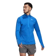 Koszulki męskie - Koszulka męska adidas  Adizero 1/2 Zip Blue Rush L - miniaturka - grafika 1