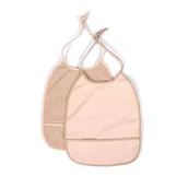 Śliniaki i fartuszki - Filibabba Śliniak wiązany 2 szt. Peach-Blush - miniaturka - grafika 1