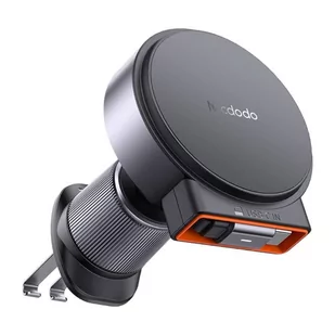 Bezprzewodowa ładowarka samochodowa z zwijanym kablem USB-CMcdodo CH-3000, 15W (czarna) - Ładowarki samochodowe - miniaturka - grafika 1