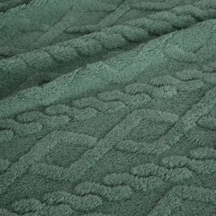 Koc 150 x 200 Design Mikrofibra Warkocz Mięta - Koce - miniaturka - grafika 4