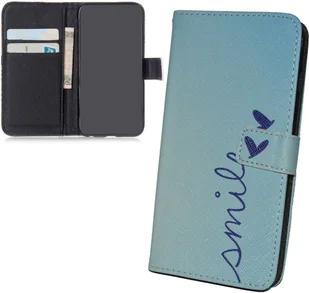 Etui na telefon komórkowy Apple iPhone 5 / 5s z napisem Smile Blue - Etui i futerały do telefonów - miniaturka - grafika 1
