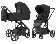 Wózki dziecięce - Wózek wielofunkcyjny 2w1 gondola i spacerówka CARRELLO ALFA 2025 Rock Black - miniaturka - grafika 1