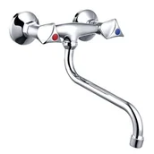 Baterie kuchenne - LIVENO Bateria zlewozmywakowa ścienna Kaja - miniaturka - grafika 1