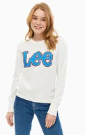 Bluzy damskie - Damska Bluza Lee Logo Sws Cloud Dancer L53Yrxha-Xs - miniaturka - grafika 1