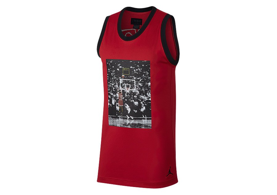 Nike Air Jordan Sportswear Last Shot Mesh Jersey Gym Red