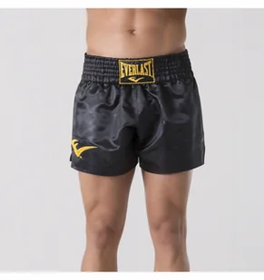 Everlast Spodenki Muay Thai Black/Gold Rozmiar Xl - Kimona, stroje i obuwie - miniaturka - grafika 1