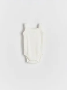 Reserved - Body na ramiączkach - złamana biel - Body dla niemowląt - miniaturka - grafika 1