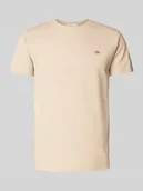 Koszulki męskie - T-shirt o kroju slim fit z wyhaftowanym logo - miniaturka - grafika 1