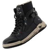 Botki damskie - Mustang botki damskie 15M0092001, rozmiar:41 EU, kolor:Czarny - miniaturka - grafika 1