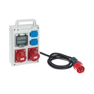 Elektro-Plast Rozdzielnica przenośna 4-modułowa 2 x 2P+Z 16/5 32/5 z przewodem - Rozdzielnie elektryczne - miniaturka - grafika 1
