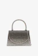 Torebki damskie - Srebrna Koktajlowa Torebka Cyrkoniowa Dimene - miniaturka - grafika 1