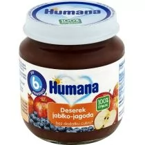 Humana 100% ORGANIC Deserek jabłko-jagoda - 125g - Desery dla dzieci - miniaturka - grafika 1