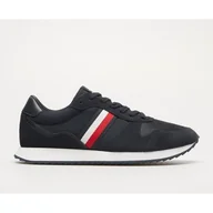 Buty sportowe męskie - Buty Tommy Hilfiger Lo Runner Mix M FM0FM04958BDS czarne - miniaturka - grafika 1