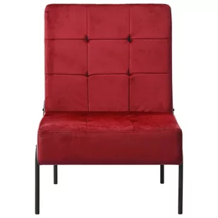 vidaXL Fotel, 65x79x87 cm, kolor czerwonego wina, obity aksamitem - Fotele - miniaturka - grafika 1