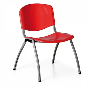 B2B Partner Krzesło kuchenne LIVORNO PLASTIC, czerwone ND01/5#RED - Krzesła - miniaturka - grafika 2