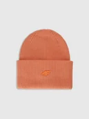Czapki męskie - 4F Czapka zimowa uniseks - pomarańczowa Uniwersalny - miniaturka - grafika 1