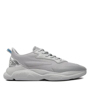 Sneakersy Hugo Leon Runn Ripstop 50517154 Srebrny - Sneakersy damskie - miniaturka - grafika 1