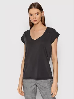 Koszulki i topy damskie - Vero Moda T-Shirt Filli 10247666 Czarny Regular Fit Czarny - grafika 1