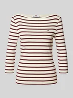 Bluzki damskie - Bluzka o kroju slim fit z rękawem o dł. 3/4 - miniaturka - grafika 1