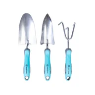 Grabie i motyki - Holtaz Zestaw narzędzi ogrodniczych z 3 - Zestaw narzędzi ogrodniczych - łopatą ręczną łopata do kwiatów Grabie do roślin Kielnia z wygodną antypośl.. - miniaturka - grafika 1