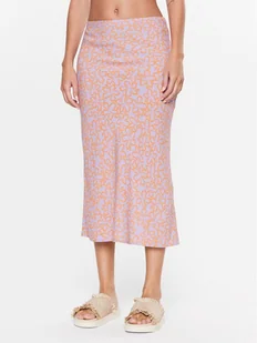 Roxy Spódnica midi ERJWK03140 Różowy Regular Fit - Spódnice - miniaturka - grafika 1