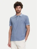 Koszulki męskie - Tommy Hilfiger Polo MW0MW34757 Niebieski Regular Fit - miniaturka - grafika 1