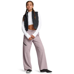 Damskie spodnie cargo Under Armour Unstoppable Wvn Wl Pant - beżowe - UNDER ARMOUR - Spodnie sportowe damskie - miniaturka - grafika 1