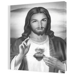 Obraz religijny na płótnie Serce Jezusa - Ikony i obrazy sakralne - miniaturka - grafika 1