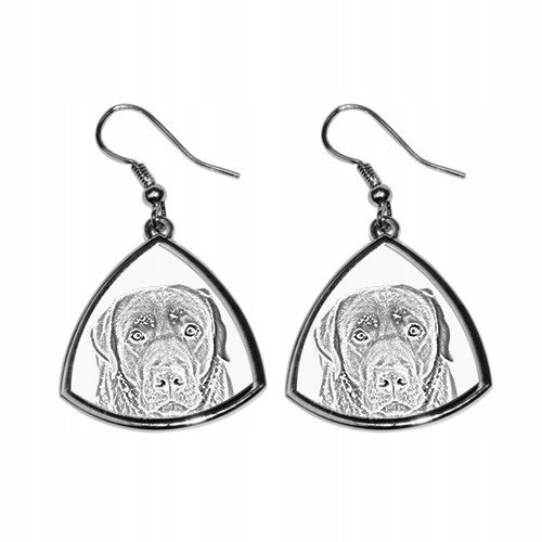 Labrador Retriever Trójkątne kolczyki z nadrukiem