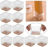 Meble modułowe i akcesoria - Silikonowe Ochraniacze na nogi krzesła z Filcem Komplet 16 szt 42-48 mm - miniaturka - grafika 1