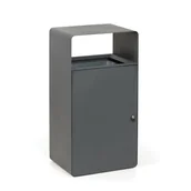 Wyposażenie miejsc publicznych - Kosz metalowy, 95 l, szary - miniaturka - grafika 1