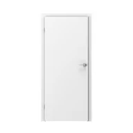 Drzwi wewnętrzne - Skrzydło drzwiowe pełne Basic Białe 80 Lewe Voster - miniaturka - grafika 1