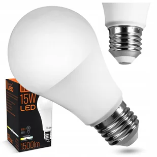 Żarówka Led E27 15W A60 1500lm Mocna Nie Mruga Biała Neutralna CCD 230V - Żarówki LED - miniaturka - grafika 1