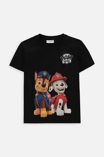 Koszulki dla chłopców - Coccodrillo t-shirt dziecięcy kolor czarny z nadrukiem - grafika 1